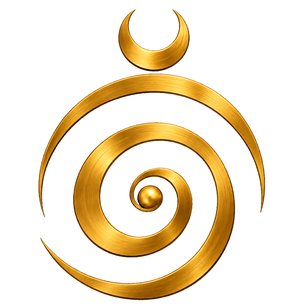 Atunwa Studios gold spiral emblem